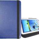 Generic Tablet Leather Flip Case for Samsung Galaxy Tab S 8.4 inch SM-T700 SM-T705, 360 Degree Rotating Stand Case Full Protective Cover Navy Blue