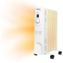 Comfort Zone Electric Oil-Filled Radiant Radiator Space Heater, Never Refill, Adjustable Thermostat, Tip-Over Switch & Overheat Protection System, Ideal for Home, Bedroom, & Office, 1,200W, CZ7007J