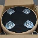 Wimarsbon Storage Ottoman, Modern Round Footrest with Soft Padded Seat, Teddy Velvet Footstool with Wood Legs, Accent Small Table or Plant Stand for Hallway, Living Room (Champagne)