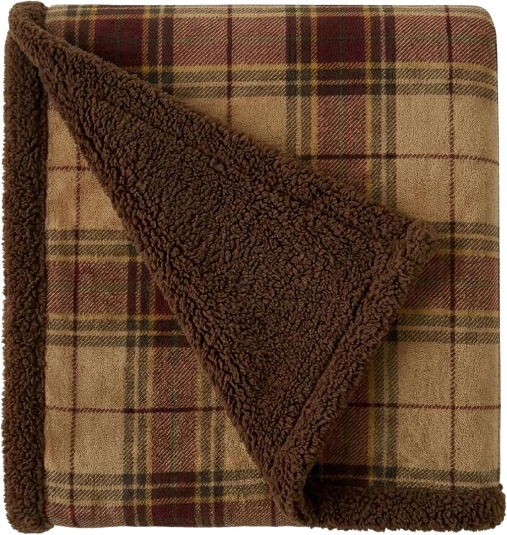 Eddie Bauer - Soft Reversible Throw Blanket for Bed & Couch, 50 x 70 | Soft and Cozy, Lightweight Comfort, Versatile Layering, Couch or Bed Use, Machine Washable