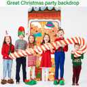 2 x Fancy Land Gingerbread Christmas Door Cover Gingerbread Door Decoration Christmas Front Door Banner for Holiday Xmas Decor Ornament 72 x 30 Inches