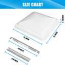 Jack Boss 1 Pack Set Roof Vent Cover, 14 Inch Replacement Vent Lid for Inside RV Trailer Camper Motorhome, White