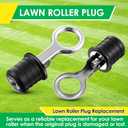 2 x 2 Pack Lawn Roller Plug Replacement for 49467 (1-1/4"), Compatible with 45-0604 & 45-0610, Stainless Steel Snap Handle Yard Roller Plug for Filling and Draining