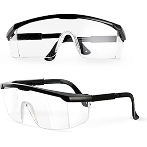 Anti-Fog Safety Glasses with Scratch-Resistant Wraparound Lenses and No-Slip Grips