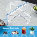 2 x Acrylic Beverage Dispenser Stand Only, Fit Max 8.7 Inch Glass Drink Dispenser and Water Jug Holder, Plant Stand, Cake Display Stand for Parties and Catering Events