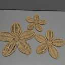 Wesiti 3 Pcs Rattan Flower Wall Decor Boho Daisy Nursery Decoration Woven Rattan Flower Wall Art for Home Nursery Bedroom Farmhouse Decorations Housewarming Gifts