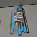 Carpet Rake for Pet Hair Removal - Reusable Pet Hair Remover, 60 Adjustable Long Handle Cat Dog Carpet Rake Scraper with Patented Design, Dog Hair Rake Brush for Rugs, Mats (Blue)