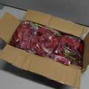 Hollyone 3Pcs Christmas Red Hydrangea Artificial Flowers 7.8inch Burgundy Hydrangeas Glitter Faux Hydrangea Flowers with Stems Fake Flower Arrangements Bouquets Floral Party Xmas Home Decor Large