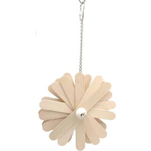 1122 Natural Chew Spinner - Handcrafted chewable Bird cage Toy, Pleasant Design, Turning Wood Pieces, Natural Beads, Breakable Fun, Great for sm to med Size Birds Budgie Cockatiel Conure Caique 1122 Natural Chew Spinner - Handcrafted chewable Bird cage Toy, Pleasant Design, Turning Wood Pieces, Natural Beads, Breakable Fun, Great for sm to med Size Birds Budgie Cockatiel Conure Caique