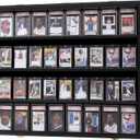 KCRasan 36 Graded Sports Card Display Case - Baseball Card Display Case Lockable - Collection Card Display, Wall Display Frame for Basketball Football Hockey Trading Cards with UV Protection Acrylic
