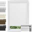 Cordless Cellular Shades, No Tools No Drill Light Filtering Honeycomb Shades Pleated Blinds for Windows Double Curved No-Pull Honeycomb Shade Semi-Blackout (White, 36" W x 48" H)