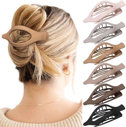 French Concord Hair Clips - 6Pcs Side Slide Volume Clips for Women Girls, Strong Hold No Slip Grip, Thick or Thin Hair (Matte Finish, L:4.6 IN, W:1.97IN) French Concord Hair Clips - 6Pcs Side Slide Volume Clips for Women Girls, Strong Hold No Slip Grip, Thick or Thin Hair (Matte Finish, L:4.6 IN, W:1.97IN)