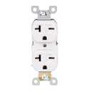 Duplex Electrical Receptacle Outlets, 20Amp 250V Wall Outlet Straight Blade Receptacle, 2 Pole 3 Wire, 20A 250V Outlet, 6-20R/6-15R, White, 1-Pack