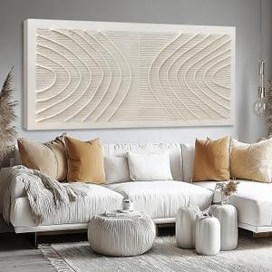 Hue7Art Modern Abstract Grey Canvas Wall Art Featuring Soft Curved Lines, Minimalist Textured Artwork for Living Room Bedroom Office Contemporary Wall Decor 29x58 Inch