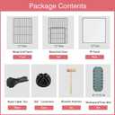 20 Panels Small Animal Playpen, 48" x 24" x 16" Pet Playpen with Waterproof Mat, C&C Cage for Guinea Pigs, Rabbit/Bunny/Baby Chicken Cage,Bunny/Puppy/Chicken Pen Indoor Outdoor Portable Metal Fence
