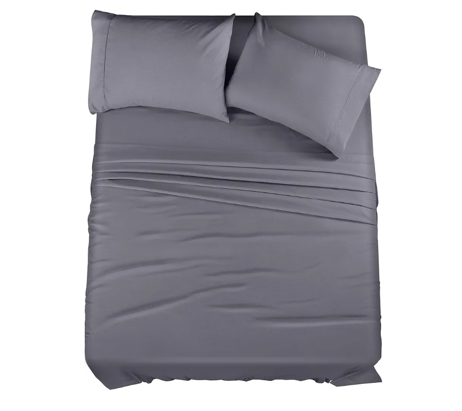 Utopia Bedding Full Sheet Set – 4 Piece Bed Sheets for Full Size Bed, Soft and Breathable Microfiber, Includes 1 Fitted Sheet, 1 Flat Sheet and 2 Pillowcases (Grey)