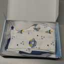 ZIGJOY Sleep Sack Swaddle 0.5 TOG Baby Wearable Blanket 100% Cotton Baby Swaddle Blanket for Newborns 0-6 Months for Boy Girl, Blue&Space