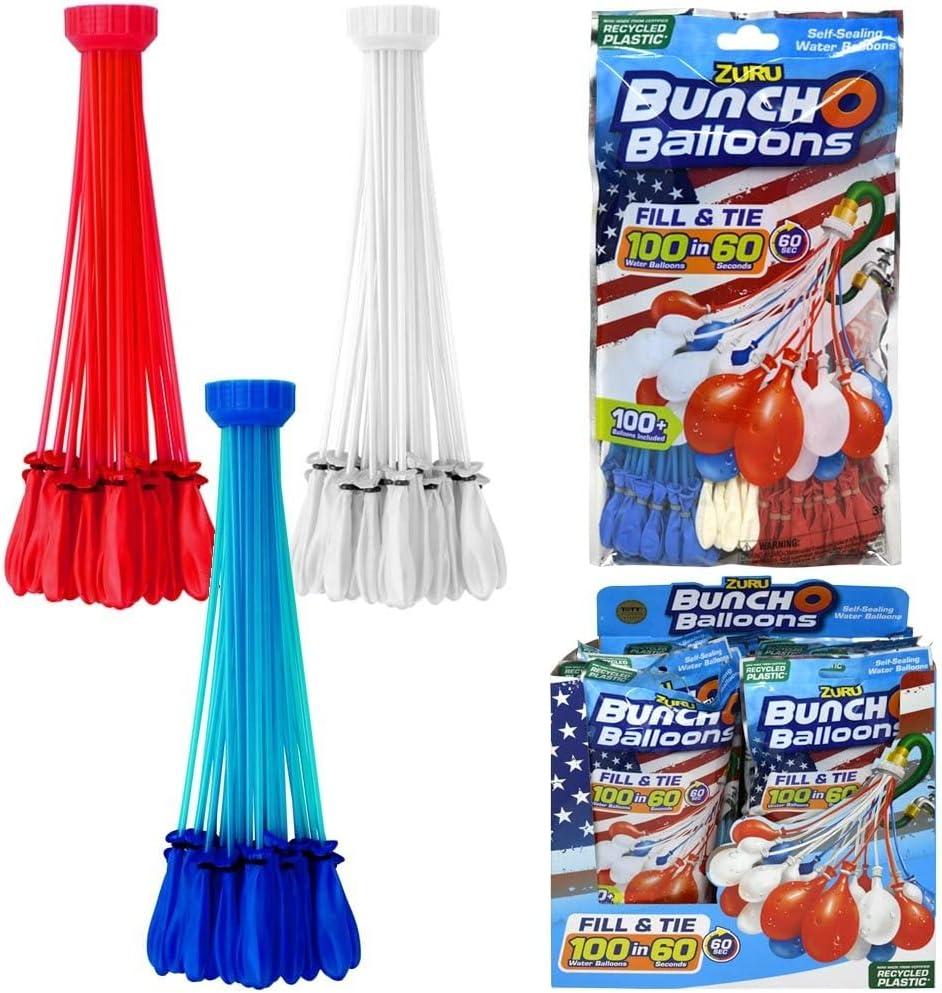 ZURU Bunch O Balloons Rapid Fill Water Balloons - ZURU Quick Fill Water Balloons for Kids Backyard Water Fun - Includes 100 Easy Fill Water Balloons
