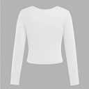 RoseSeek Girl's 3 Pack Long Sleeve T Shirt Square Neck Slim Fit Basic Tee Tops Soft Fall Tops