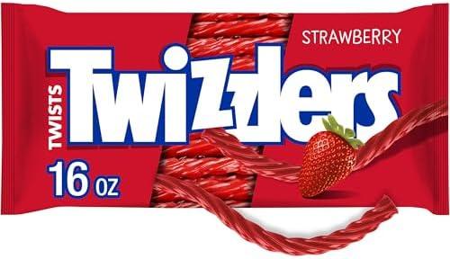 Pack Of 3TWIZZLERS Twists Strawberry Flavored Licorice Style, Chewy Candy Bag, 16 oz, BB 05/2026