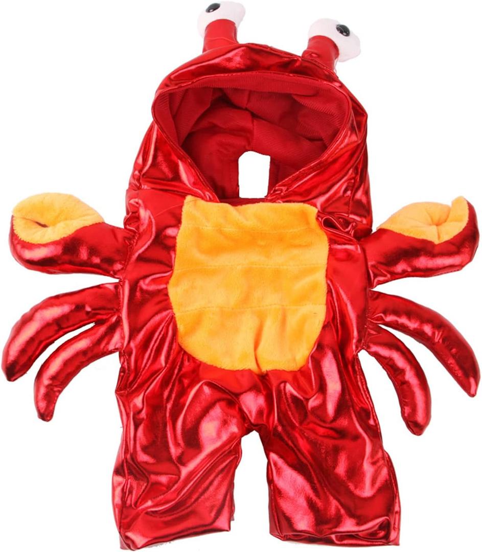 Red Crab Lobster Costume Pet Coat Clothes for Cat Dog Kitten Puppy Pet Halloween Cosplay
