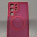 CANSHN Designed for Samsung Galaxy S25 Ultra Case (2025) [Full Camera Protection] [Compatible with Magsafe] Translucent Matte Back Protective Phone Cover, Hot Pink