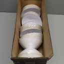 Moderna 16 Ounce Plastic Bowls, 100 Durable Disposable Salad Bowls - Gold-rimmed, Heavy-duty, White Plastic Fancy Bowls, For Warm And Cold Foods, Ideal For Restaurants - Restaurantware