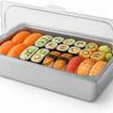 Ice Food Display Tray with Roll Top Cover, 3.9''Deep 1 Pan