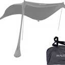 Malo'o DualShade 10x10 Beach Canopy & Vehicle Awning – Exclusive 2-in-1 Sun Shelter, SPF 50 Shade Tent, Car Camping Awning, Carry Bag Included