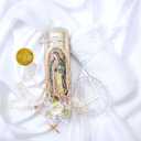 Baptism Candle Set Featuring Our Virgen de Guadalupe Candle Premium Golden Metallic Cover - Velas para bautizo Full kit - Catholic Baptism Candle Set - Vela bautiso