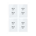 LIVOLO Tamper Resistant Outlet, Duplex Electrical Receptacle with Tempered Glass Panel, White Standard Wall Plate, Decorative Wall Outlet for Home Office Hotel, 3.46x5.12 inch (4, White)