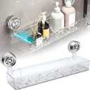 Corrugated Suction Cup Storage Holder,No-Drill Wall Mounted Storage Holder, Movable Suction Cup Shower Shelf Organizer, for Bathroom Kitchen Storage Rack Shelf Showers Accessories