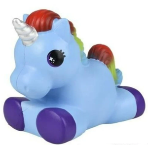 12" Jumbo Pony Unicorn Squishy Slow Rise Foam Pet Animal Toy - Scented Sensory, Stress, Fidget Toy (Blue/Purple)