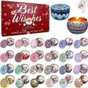 Advent Calendar 2025-24 Days Scented Candles Gift Set, Christmas Advent Calendars, Candle Advent Calendar, Aromatherapy Candle - Birthday Thanksgiving Mother's Day for Adult Women with Gift Box