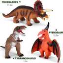 Kissdream 7 Piece Jumbo Dinosaur Toys Big Dinosaur Toy for Boys Realistic Giant Dinosaur Toys for Kids 3-5 - Perfect Dinosaur Gifts for Kids