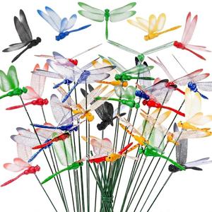 40 Pack Fake Dragonflies Garden Stakes, Realistic Artificial Dragonflies Outdoor Decor for Yard, Patio, Flower Pots, Lawn & Plant Decorations