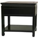 Red Lantern Elegant End Table - Antique Black 22"D x 14"W x 22"H