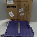 Folding Utility Cart Portable Rolling Crate Handcart Foldable Shopping Trolley Collapsible, with Lid, on Wheels, for Grocery, Garden, Office, Storage, Teacher, Tool (Purple)