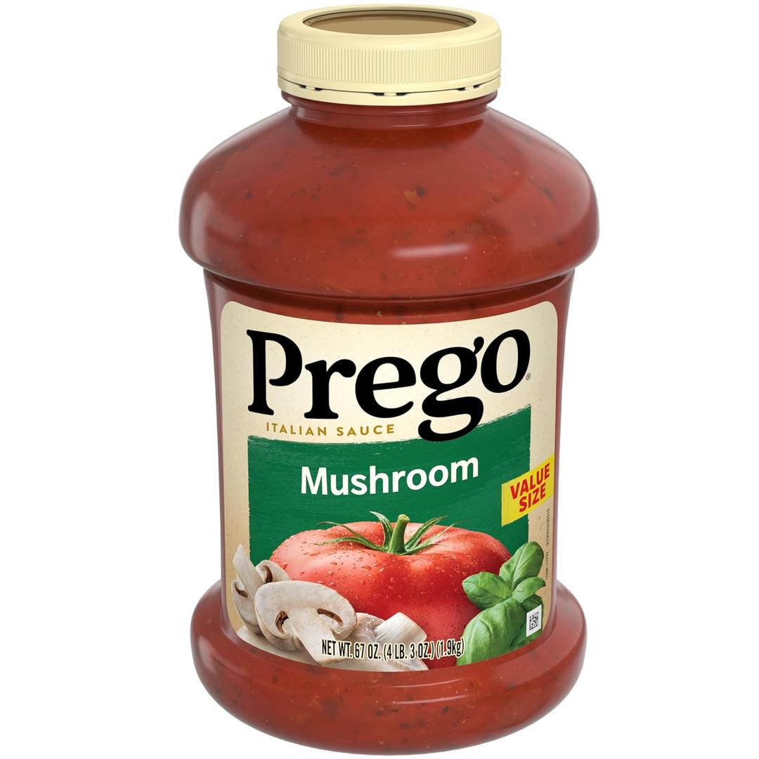Prego Mushroom Pasta Sauce, 67 oz Jar BBD: 21 Apr 2026