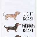 Funny Dachshund Kitchen Towels, Weiner Dog Gifts for Women Men, Light Medium Dark Dachshund Decorative Hand Towels for Bathroom, Dog Bathroom Decor, 16x24 Inch
