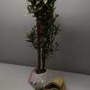 6FT Artificial Olive Tree - Indoor Tall Faux Olive Trees with Planter&Basket, Large Fake Olive Silk Tree Realistic Olive Plants with Branches and Fruits for Home Decor Office Living Room