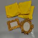 5 Pcs Mini Frames, Small Flower Oval Rectangle Vintage Gold Frames, Table Top Small Gold Frame for Home, Christmas, Holiday, Party Decor
