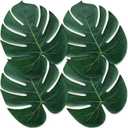 ATFL Artificial Palm Leaves Decor,25 Pcs Big Leaf Placemat, Green Palm Leaves Party Decorations,Tropical Table Decor, Hawaiian Leaves Decor,Safari Leaves Decoration
