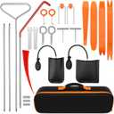 Car Tool Kit - Emergency Essential Automotive Tool Kit with Hook & Air Pump, Portable Case for Emergency Repairs (27pcs)