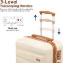 UKEIN Luggage Set with Backpack,Polycarbonate Carry On Luggage Airline Approved with Spinner Wheels, Hardshell Travel Suitcase with TSA Lock,Suitcase Set 3 Piece