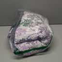 Luxury Home Collection 3 Piece Full/Queen Quilted Reversible Coverlet Bedspread Set Floral Printed Lavender Purple White Gray