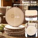 Yousoontic 4 Pcs Giant Rustic Round Wood Slices Large Unfinished Natural Wood Round Circles with Tree Live Edge for Crafts Wedding Centerpieces Farmhouse Table Decor(18 Inch)