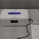 Ultrasonic Jewelry Cleaner, 50Khz Jewelry Cleaner Ultrasonic Machine for Jewelry, Eyeglasses, Rings, Watch Strap, Dentures, 24oz - 304 Stainless Steel Tank, Digital Timer, 5 Cleaning Modes(White)