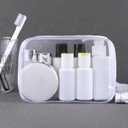 Tergy 20 Packs Clear Cosmetics Bags for Women Men Waterproof Toiletry Bags PVC Makeup Bags Organizer Case with Zipper for Travel Bathroom (White)