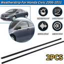 2Pcs Weatherstrip Window Moulding Trim Seal Belt Compatible with 2006-2011 Honda Civic Coupe 2D Replace# 72410-SVA-A01ZA 72450-SVA-A01ZA